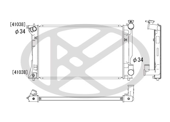 Motora dzesēsanas radiators - PL011668