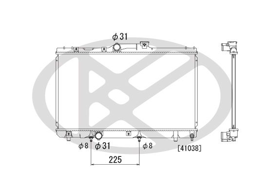 Motora dzesēsanas radiators - PL010286T