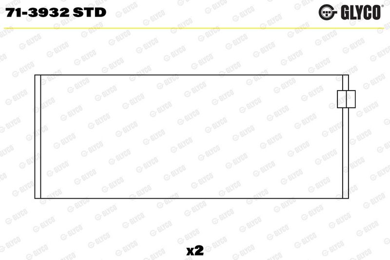 Klaņa apakšējās galvas ieliktnis - 71-3932 STD