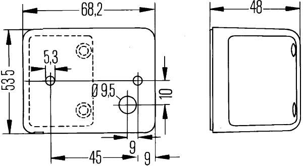Aizmugurējais lukturis - 2SA 006 679-027