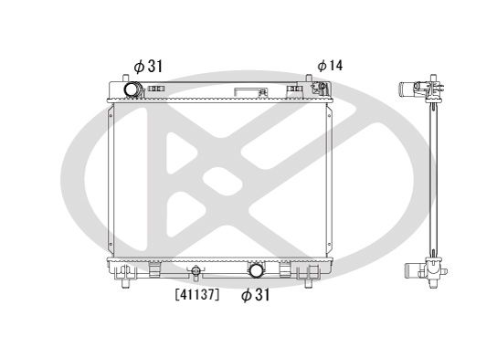Motora dzesēsanas radiators - PL012005