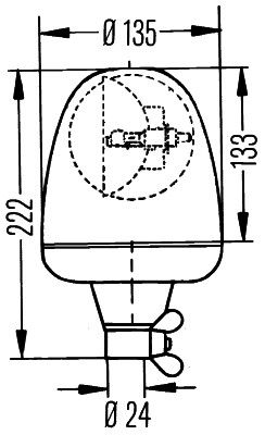 Mirgojošā gaismas signāla lukturis - 2RL 006 846-001