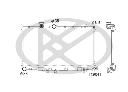 Motora dzesēsanas radiators - PL092154