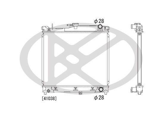Motora dzesēsanas radiators - PL101362R