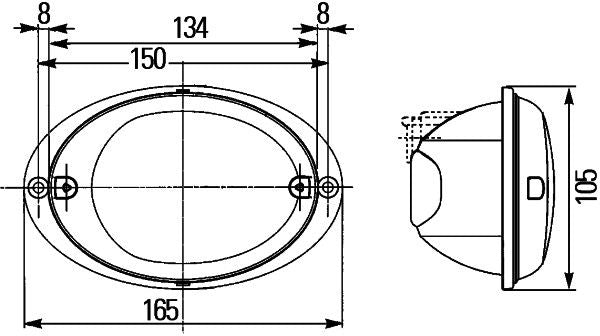 Pagrieziena signāla lukturis - 2BA 343 130-537