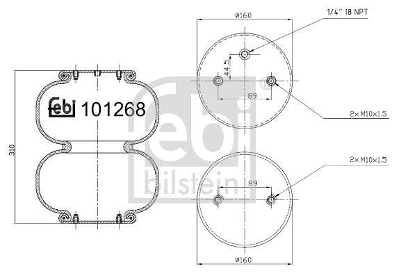 Pneimo piekares spilvens - 101268