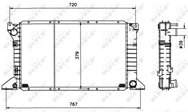 Motora dzesēsanas radiators - 517373