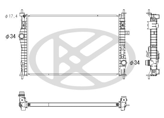 Motora dzesēsanas radiators - PL483508