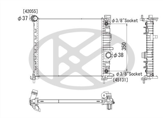 Motora dzesēsanas radiators - PL462796
