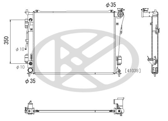 Motora dzesēsanas radiators - PL813219