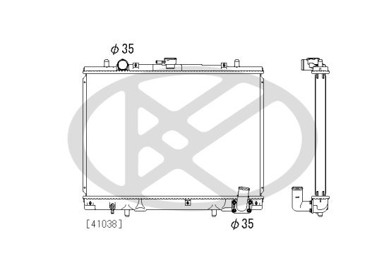 Motora dzesēsanas radiators - PL031878