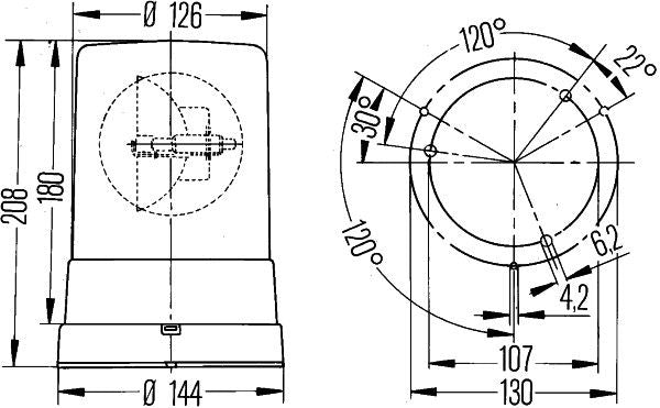 Mirgojošā gaismas signāla lukturis - 2RL 006 295-111
