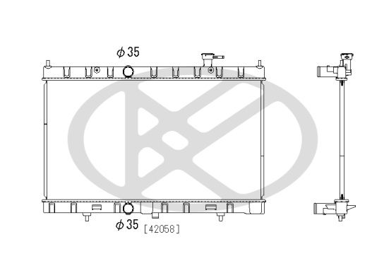 Motora dzesēsanas radiators - PL023078