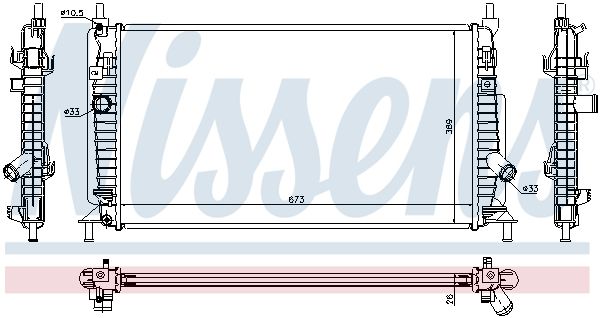 Motora dzesēsanas radiators - 68520