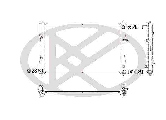 Motora dzesēsanas radiators - PL031941