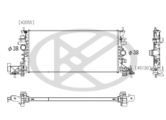 Motora dzesēsanas radiators - PL463506R