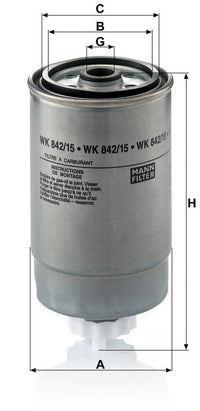 Degvielas filtrs - WK 842/15