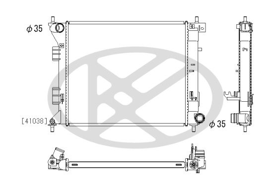 Motora dzesēsanas radiators - PL823570