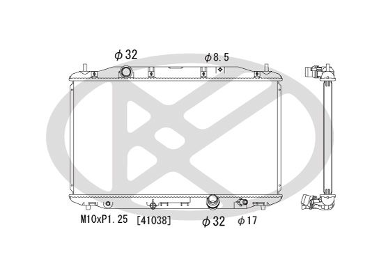 Motora dzesēsanas radiators - PL082056