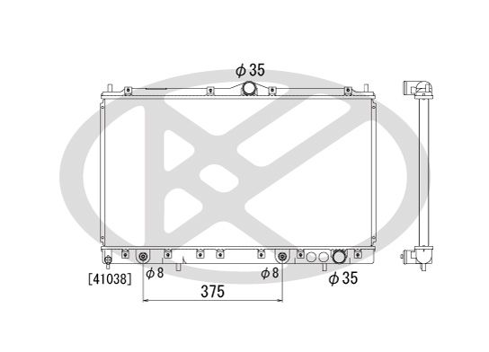 Motora dzesēsanas radiators - PL030585
