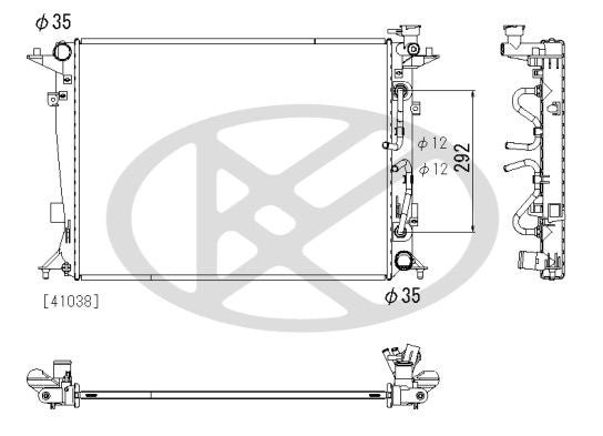 Motora dzesēsanas radiators - PL813077