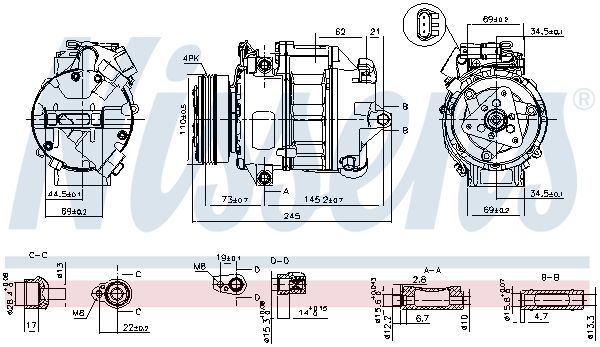 Kompressori, ilmastointilaite - 890038