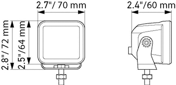 Off-road work light - 1FA 358 176-801
