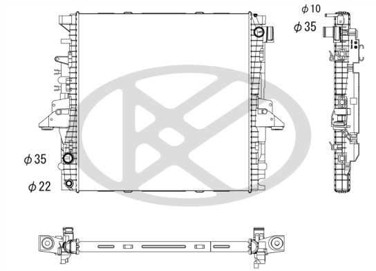 Motora dzesēsanas radiators - PL613635