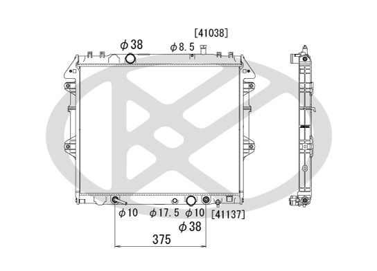 Motora dzesēsanas radiators - PL011852