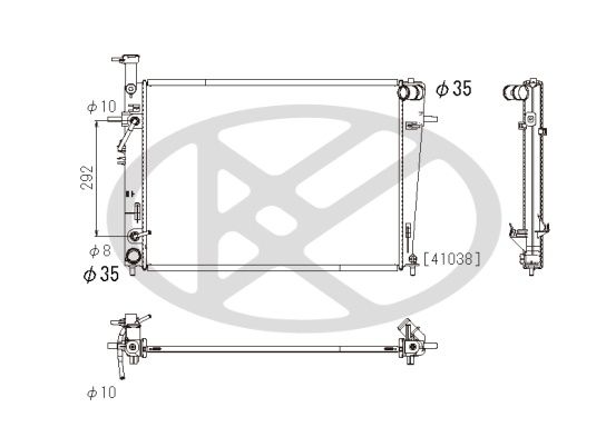 Motora dzesēsanas radiators - PL812655