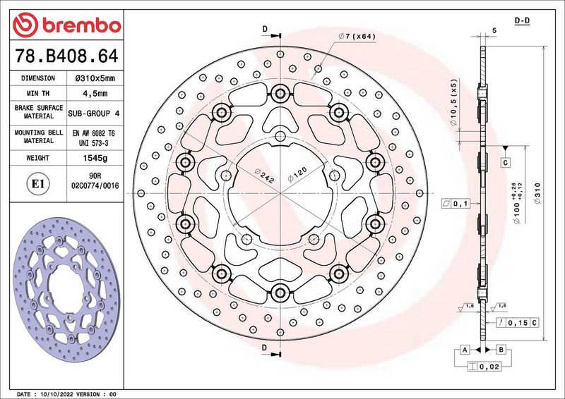 Jarrulevy - 78B40864