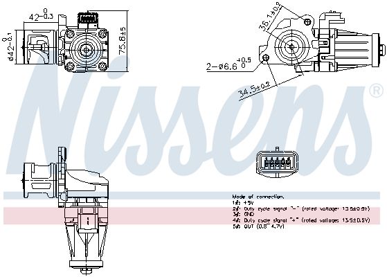 Venttiili, pakokaasun kierrätys - 98376