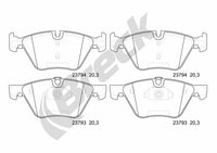 Bremžu kluču komplekts, Disku bremzes - 23794 00 701 00