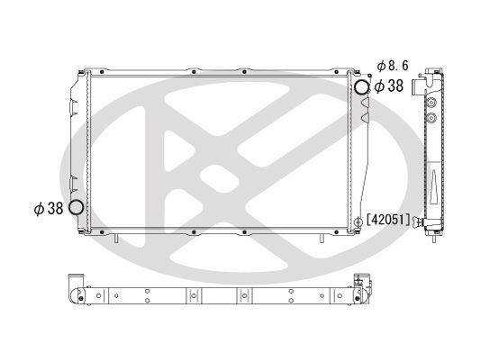 Motora dzesēsanas radiators - PL090302