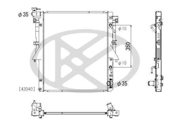 Motora dzesēsanas radiators - PL033319