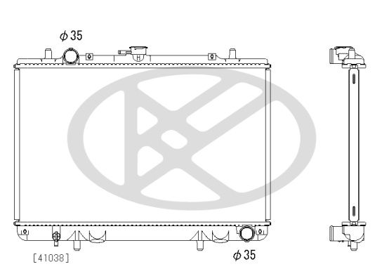 Motora dzesēsanas radiators - PL033110