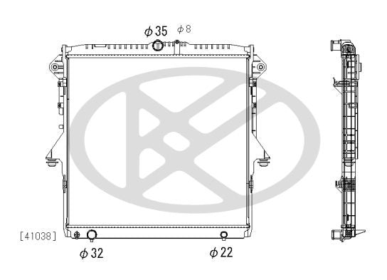 Motora dzesēsanas radiators - PL062981