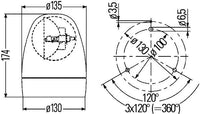 Mirgojošā gaismas signāla lukturis - 2RL 007 337-011