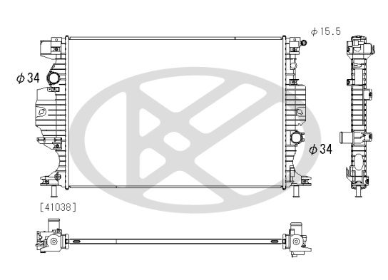 Motora dzesēsanas radiators - PL323422