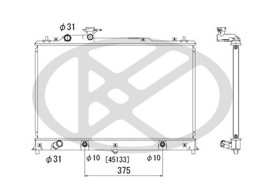 Motora dzesēsanas radiators - PL061987