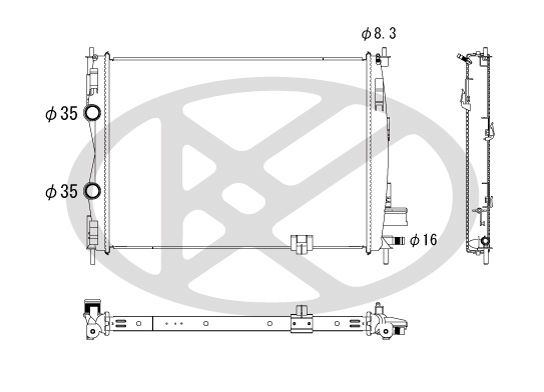 Motora dzesēsanas radiators - PL022176