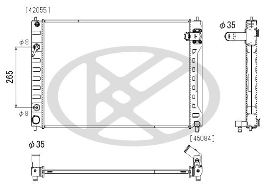 Motora dzesēsanas radiators - PL023132