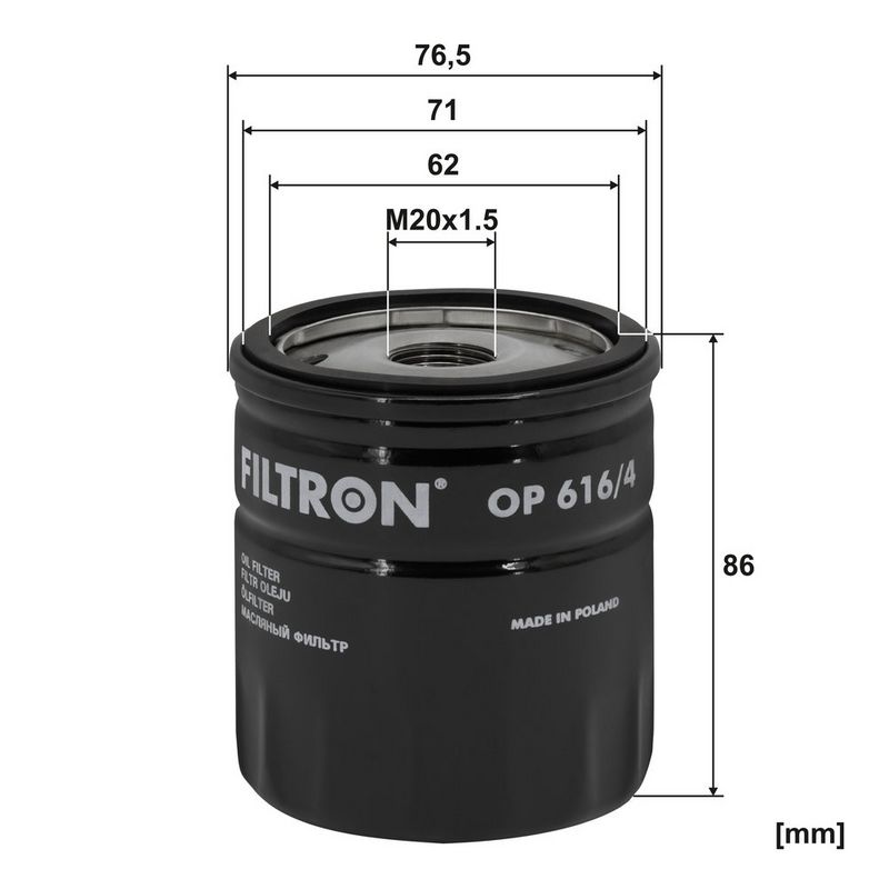 Eļļas filtrs - OP 616/4