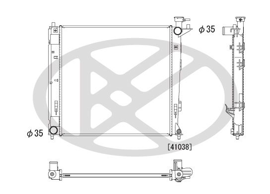 Motora dzesēsanas radiators - PL812557