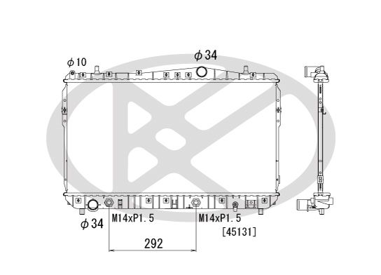 Motora dzesēsanas radiators - PL101899