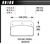 Hawk Brake Pad - DR-97 (12 mm) - HB100J.480