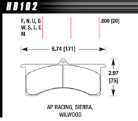 Hawk Brake Pad - DTC-50 - HB102V.800