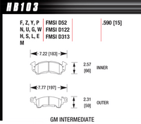 Hawk Brake Pad - HP Plus - HB103N.590
