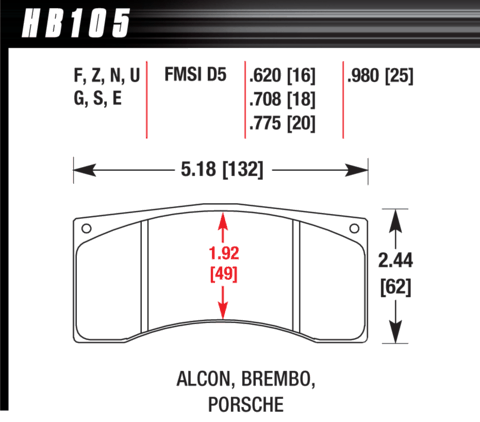 Hawk Brake Pad - DTC-80 - HB105Q.620