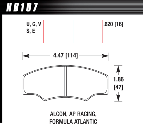 Hawk Brake Pad - DTC-60 (16 mm) - HB107G.620